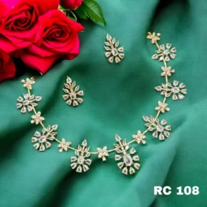 ad stone flower pattern necklace for women