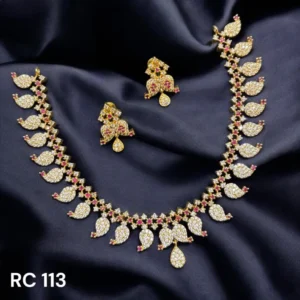 premium ad stone manga necklace set for women