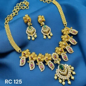 mat finish ganesha design choker necklace for women