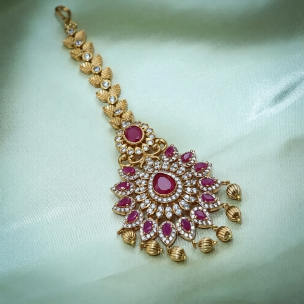 mat finish ruby stone floral design nethichutti mat finish ruby stone floral design nethichutti