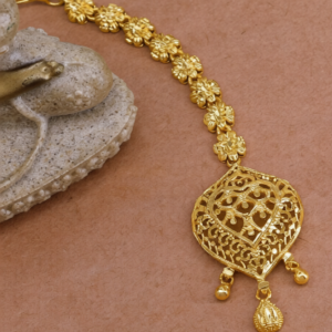 bridal jewelry gold tone nethichutti flower design ncht428