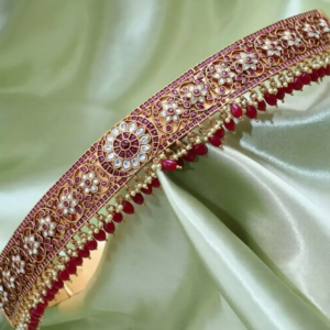 mat finish jadau kemp flower with kodi design hip belt