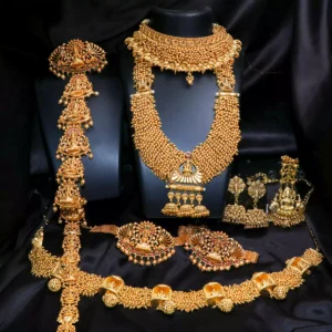 balls design with jimikki style antique bridal set