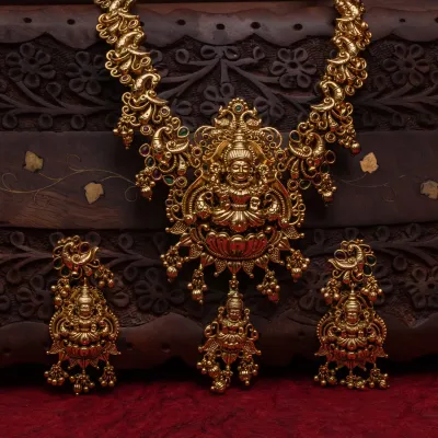 antique finish nagas peacock design haram set antique finish nagas peacock design haram set