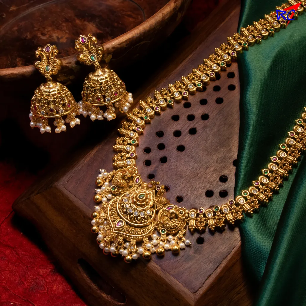 antique finish temple design nagas haram set antique finish temple design nagas haram set