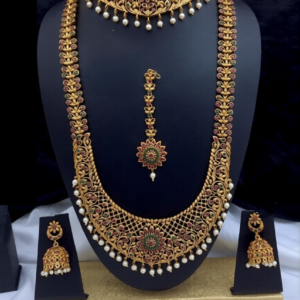 wedding matte finish bridal jewellery set