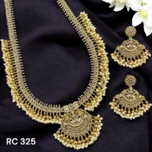 antique finish gutta pusalu haram necklace
