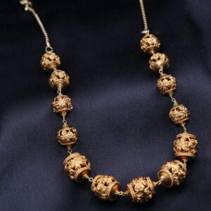 mat finish ball flower design ball necklace