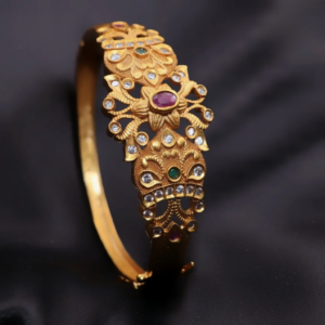 mat finish flower with pot design bracelet