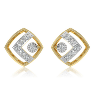daily wear 9kt yellow gold diamond earrings