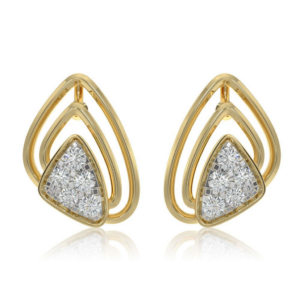 daily love 9kt yellow gold diamond stud earrings