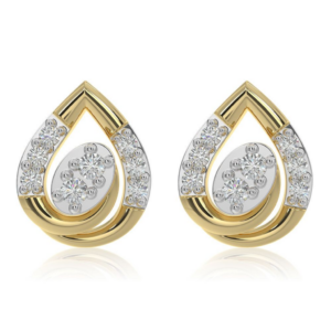 daily sparkle 9kt yellow gold diamond stud earrings