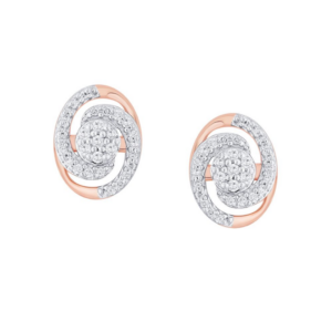 bejewelled 14kt rose gold earrings