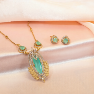 trendy mat finish single chain boat stone pendant necklace