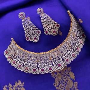 premium quality diamond pattern choker