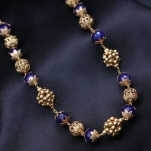 mat finish ball design agate beads chain