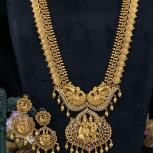 royal lakshmi coin haram set with jhumkas