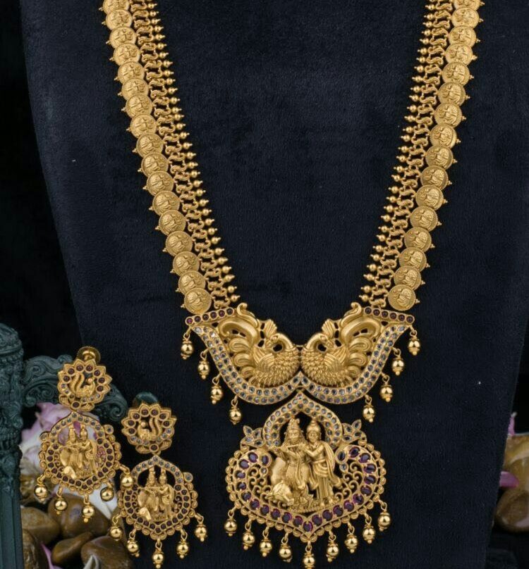 royal lakshmi coin haram set with jhumkas royal lakshmi coin haram set with jhumkas