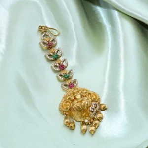 mat finish lakshmi with leaves design nethichutti