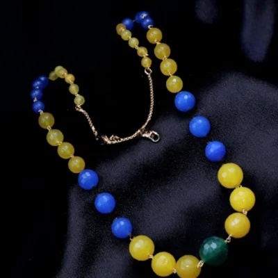 agate multicolor beaded neckpiece agate multicolor beaded neckpiece